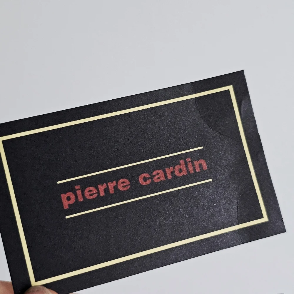 Vintage Pierre Cardin Black Genuine Leather Trifold Wallet NWT